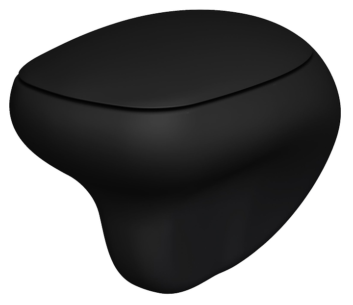 Унитаз подвесной с крышкой-сиденьем Ambassador Diamond 123T20201R-122T20201 черный матовый