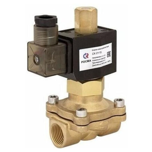 Клапан Росма электромагнитный латунь НЗ СК-12 Ду25 Ру7 G1