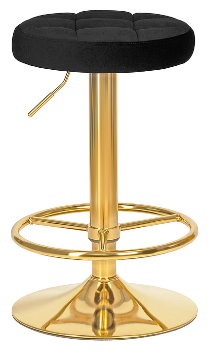 Табурет барный DOBRIN 5008-LM-N BRUNO GOLD (черный велюр) 2 шт.
