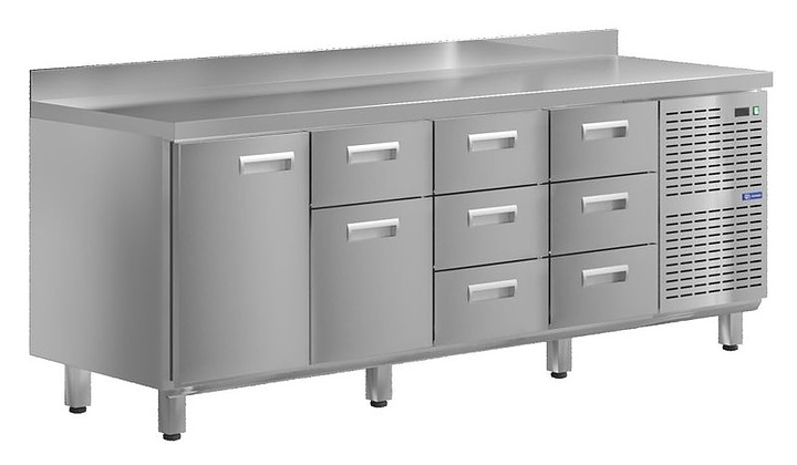 Стол холодильный KAYMAN КСХ-1433/60 (1 дверь, 8 ящиков)