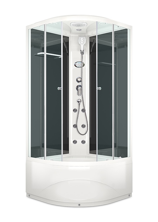 Душевая кабина с гидромассажем и блоком управления Domani-Spa Delight 110 high DS01D110HBCl10 100х100 см