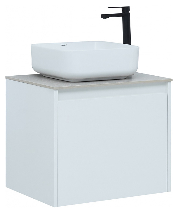 Тумба под раковину Aquanet Nova Lite 60 см 1 ящик, белая