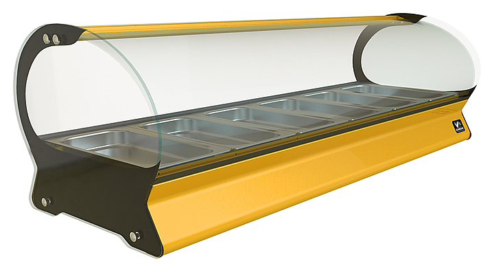 Витрина тепловая КОБОР SE-6H желтая