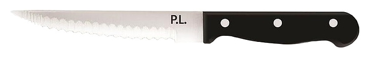 Нож для стейка P.L. Proff Cuisine Pro Line 81222415 l=22,5 см (нерж. сталь) с черной рукояткой (пластик)