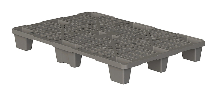 Паллет iPlast 1200x800x140 мм перфорированный, серый
