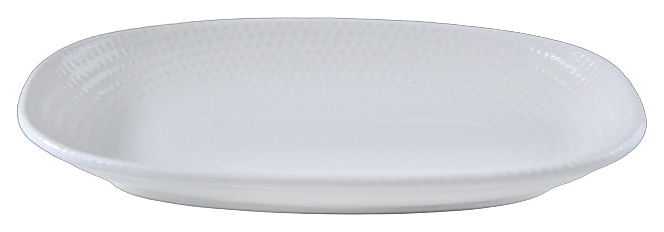 Блюдо сервировочное Bonna White Pure Dot S-PRDGRM19OKY 19х11 см (фарфор) овальное белое