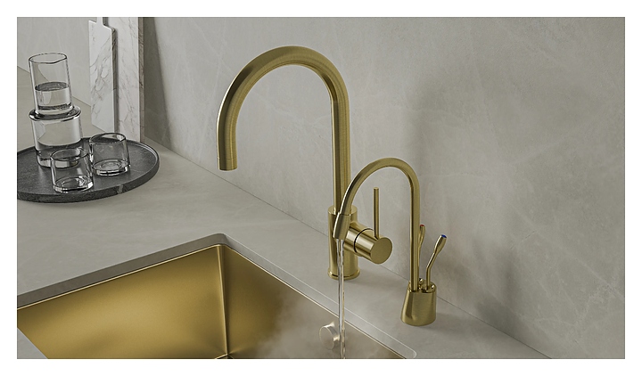 Система мгновенного кипячения воды 2 в 1 ArtisanTech AquaHot 1100 LG, светлое золото