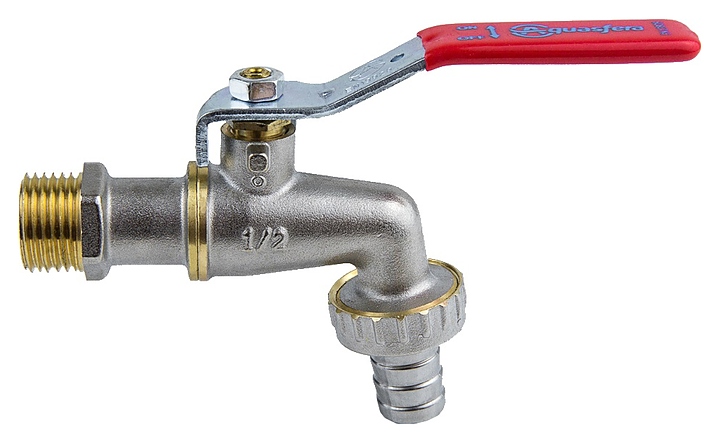 Кран шаровой водоразборный Aquasfera 007-7418, ДУ 20, PN 1,6 МПа, 3/4