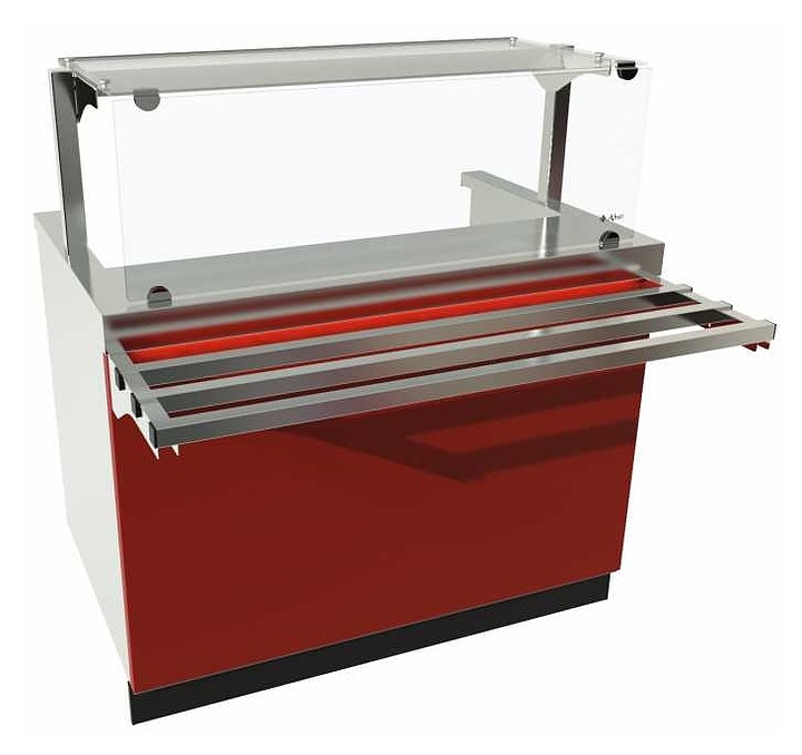 Прилавок-мармит Abat ПМЭС-70Е для первых блюд бордо