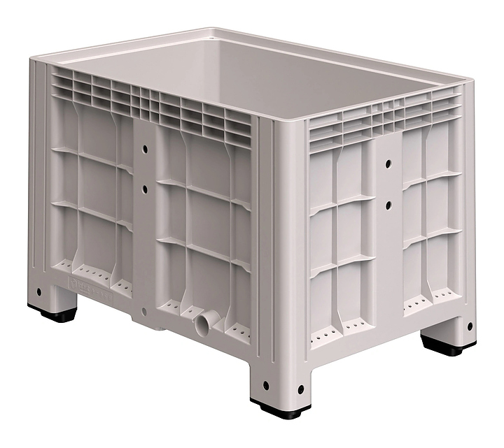Контейнер iPlast iBOX 11.602 1200х800х800 мм на ножках, с краном, светло-серый