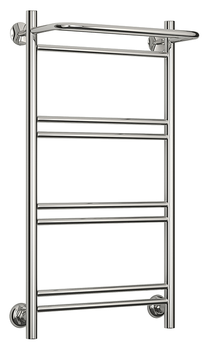 Полотенцесушитель водяной с полкой Стилье Версия-Н1 80х40 см без покрытия