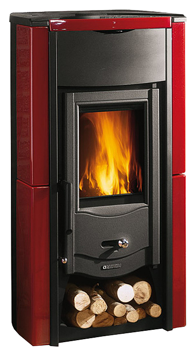 Дровяная печь-камин La Nordica Fiammetta бордовая