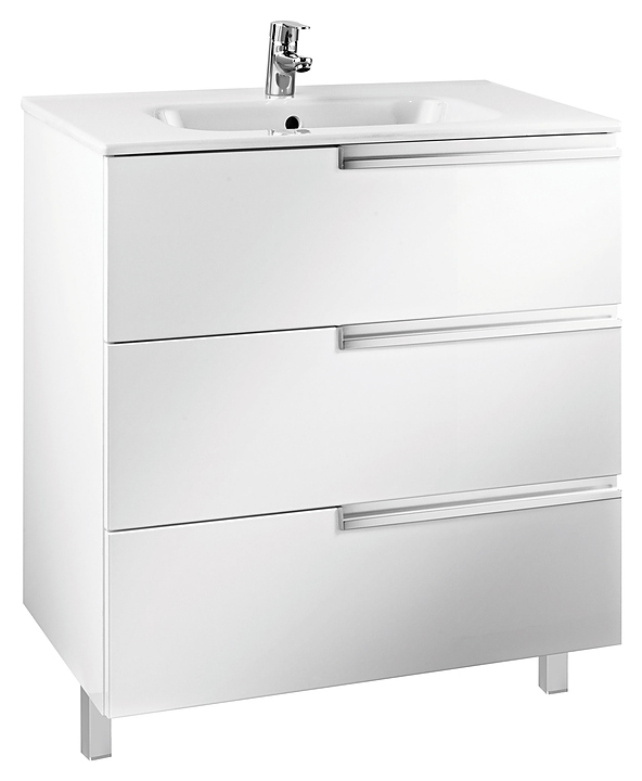 Тумба под раковину Roca Victoria Nord Ice Edition ZRU9302835 80 см 3 ящика