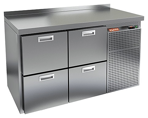 Стол морозильный HICOLD GN 22 BR2 BT с бортом