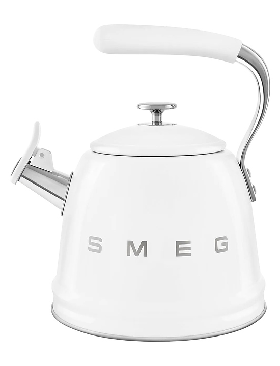 Чайник SMEG WKF01WH 2.3 л 243x205х277 мм со свистком, белый, глянцевый
