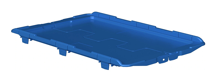 Крышка iPlast L-64 распашная, голубая