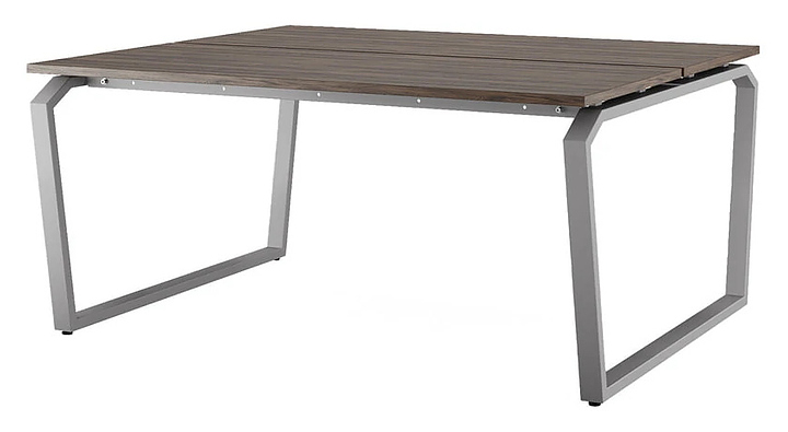 Стол офисный КОБОР TB/2-160/160 aluminum/charlston