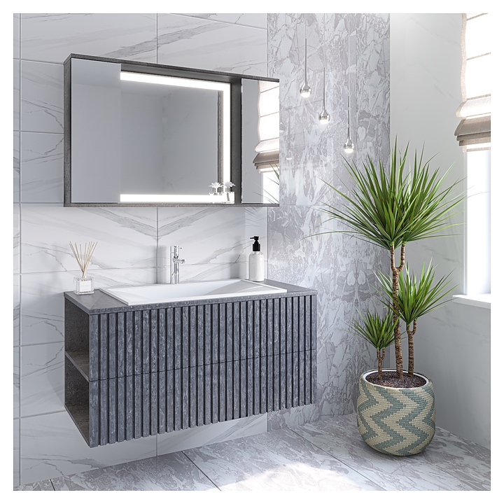 Гарнитур подвесной Stella Polar Дэрри 100, 3 предмета, серый