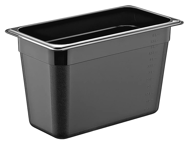 Гастроемкость Gastroplast GNPP-13200/B GN 1/3-200 (325х176х200) 6,5 л полипропилен черная