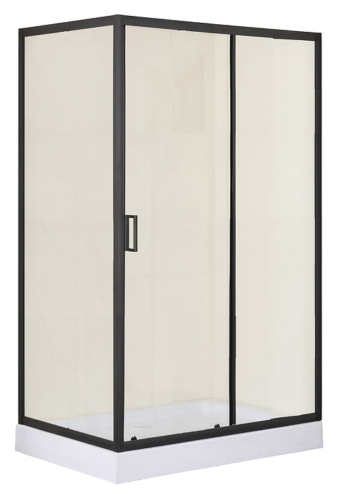 Душевой уголок Taliente TA-0812CB 120х80х180 см, прозрачное, раздвижная, чёрный