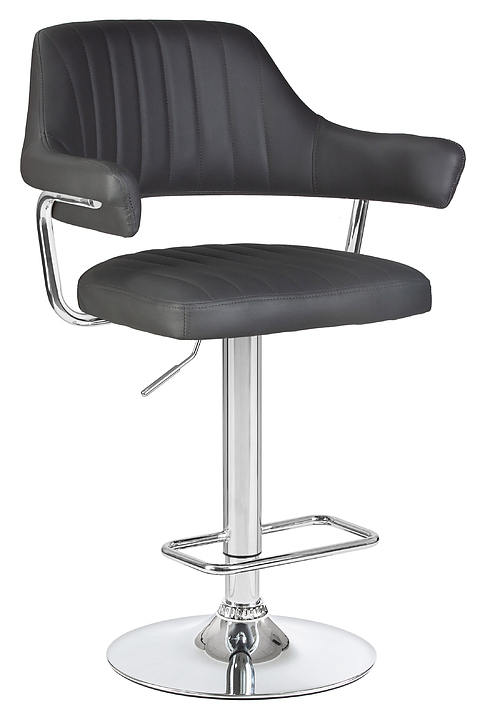 Стул барный DOBRIN 5019-LM CHARLY (серый, хромированная сталь)