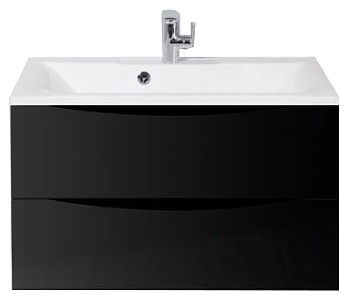 Тумба под раковину BelBagno MARINO-800-2C-SO-NL-P, черный глянцевый