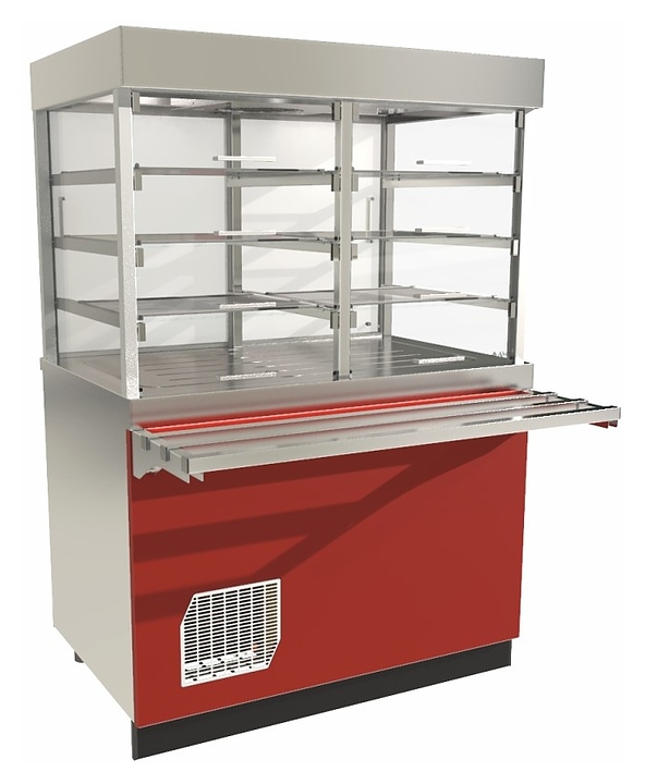 Прилавок-витрина холодильный Abat Сэйла ПВВ(Н)-70Е-С-02-НШ бордо