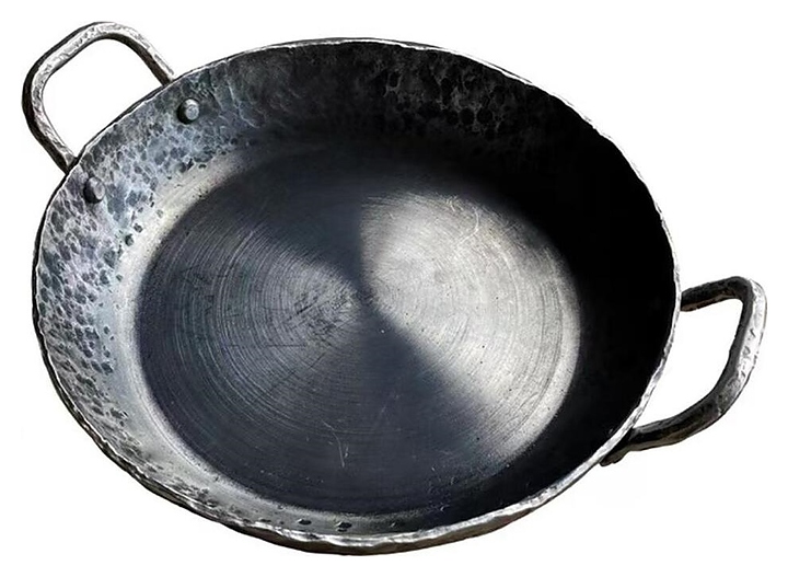 Сковорода для подачи P.L. Proff Cuisine Vintage Blued LEMOR-F02-24 d=24 см h=4,6 см (углерод. сталь)