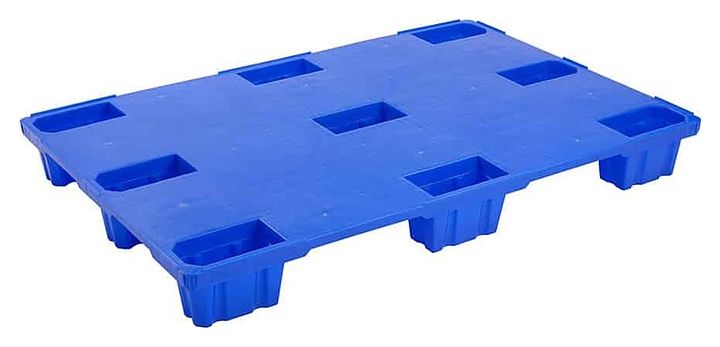 Паллет ТАРА.РУ IR 1208S-9L 1200x800х135 мм (сплошной на 9 ножках) синий