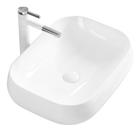 Раковина накладная Mira MR-5642 56х42 см, без отв. под смеситель, керамика