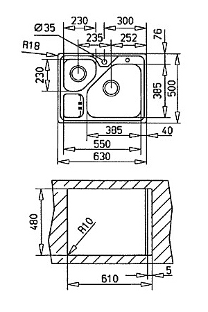 Мойка Teka Trion 60 S (вентиль-автомат)