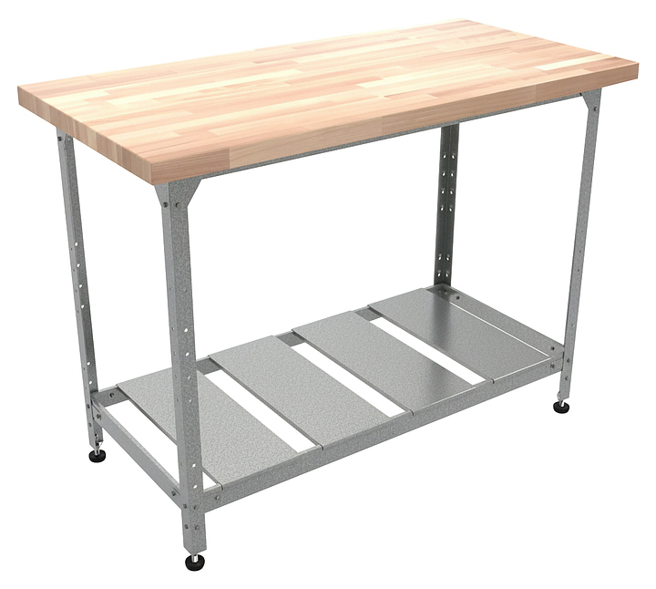 Стол кондитерский Мебель Фронт Бизнес СКБР 1200x600x860 мм, полка-решетка, береза