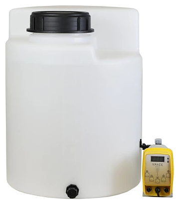 Комплекс дозирования SpaceAqua Dose 603-IMP, емкость 60 л, от счетчика Clack