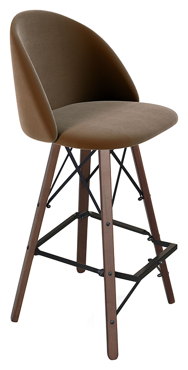 Стул барный Sheffilton SHT-ST35/S80 кофейный ликер / темный орех / черный