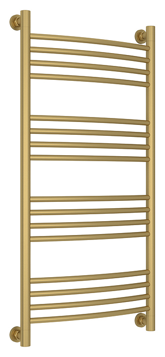 Полотенцесушитель водяной Сунержа Богема+ 100x50 см с выгнутой перемычкой, матовое золото