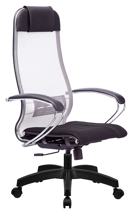 Кресло без основания Метта Комплект 3 светло-серая спинка, черное сиденье