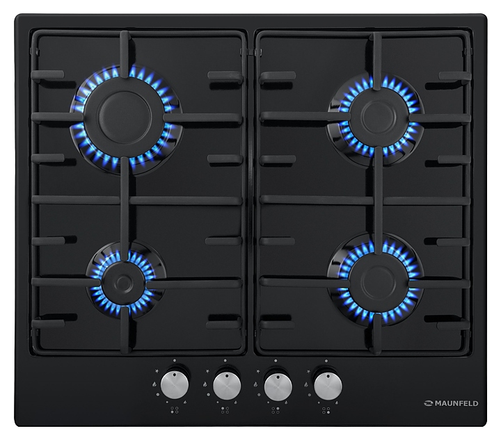 Варочная панель газовая Maunfeld EGHE.64.3EB/G черная