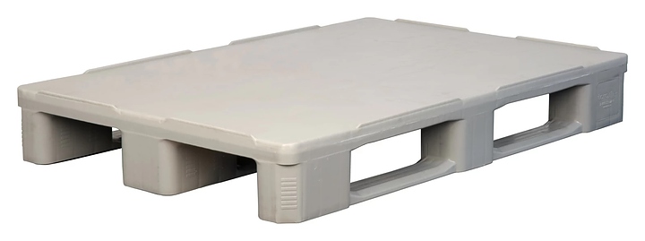 Паллет гигиенический ТАРА.РУ IR 1208-3R-G-H 1200х800х160 мм (cплошной на 3 полозьях) усиленный серый