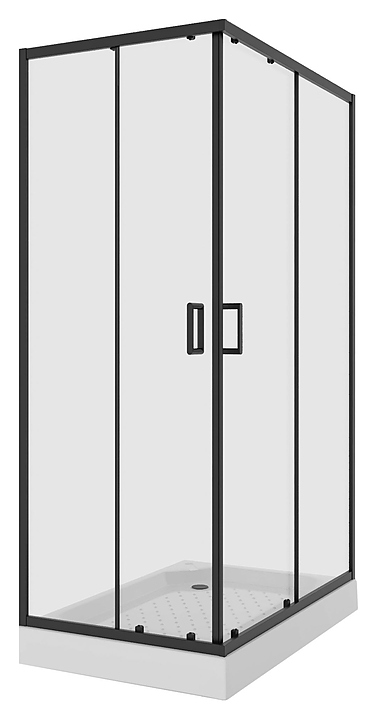 Уголок душевой Niagara NG-6811-08 BLACK 120х90х190 см