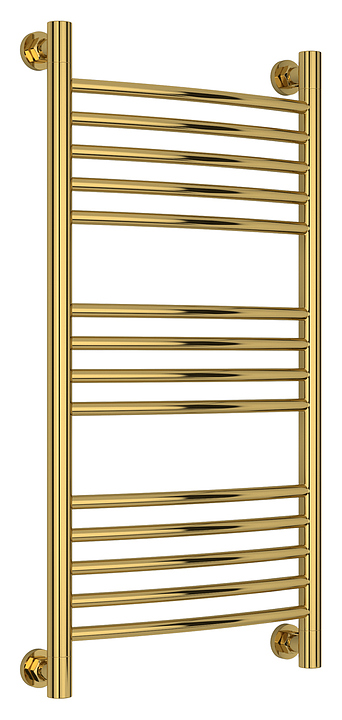 Полотенцесушитель водяной Сунержа Богема+ 80x40 см с выгнутой перемычкой, золото