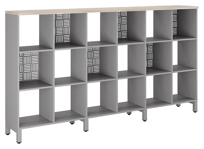 Стеллажная система КОБОР SQ-3Х6 aluminum/natural