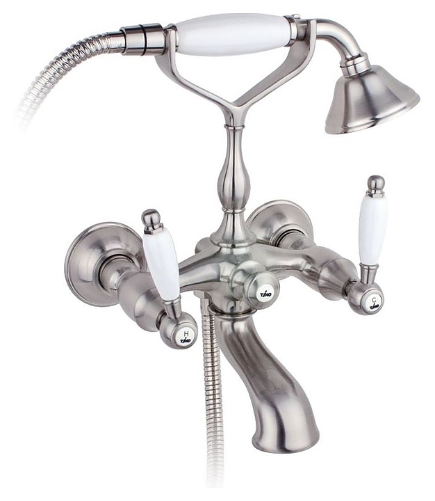 Смеситель для ванны с душем TIMO Ritz 0144Y silver, серебро