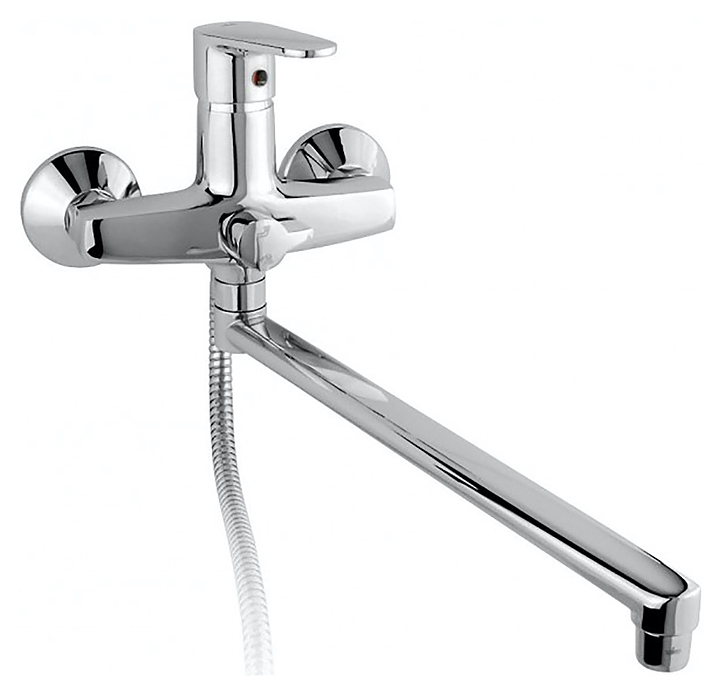 Смеситель для ванны с душем TIMO Supra 1415YCR с длинным изливом, хром