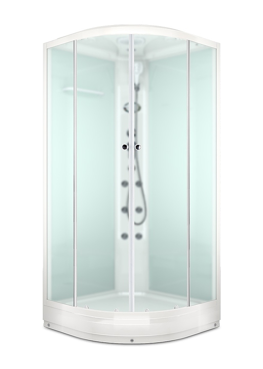 Душевая кабина с гидромассажем и блоком управления Domani-Spa Delight 99 DS01D99LWM10 90х90 см
