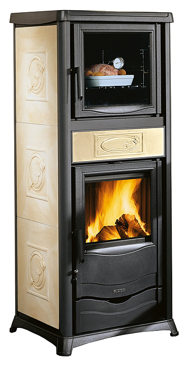 Дровяная печь-камин La Nordica Rossella Plus con Forno Evo Liberty (бежевый)