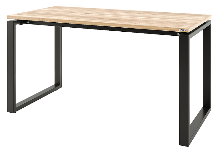 Стол офисный прямой ZAMM Зета 60х30 ТР 1000х700, дуб бардолино /черный муар