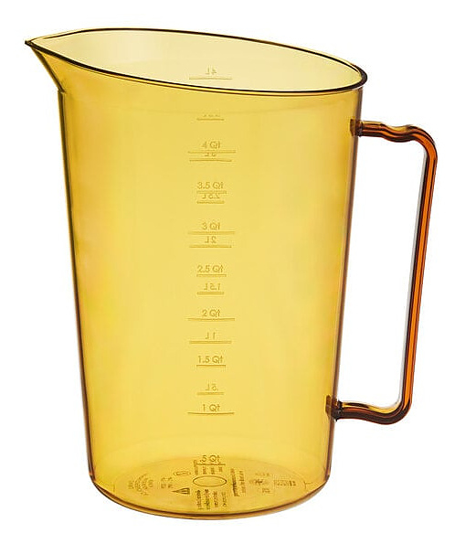 Кружка мерная Cambro 400MCH150 3.8 л 205x205x280 мм поликарбонат, янтарный