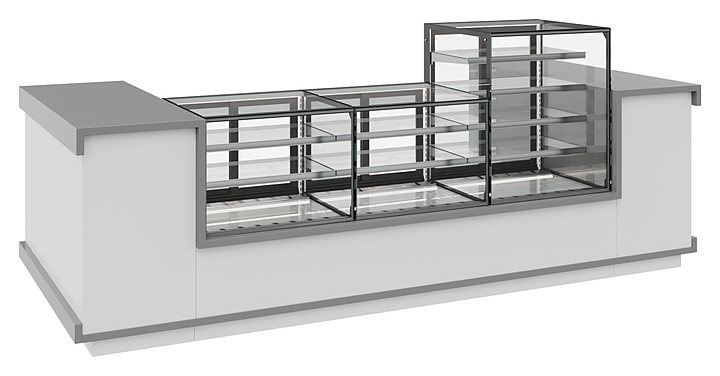 Витрина кондитерская встраиваемая Carboma Atrium 2 GC120