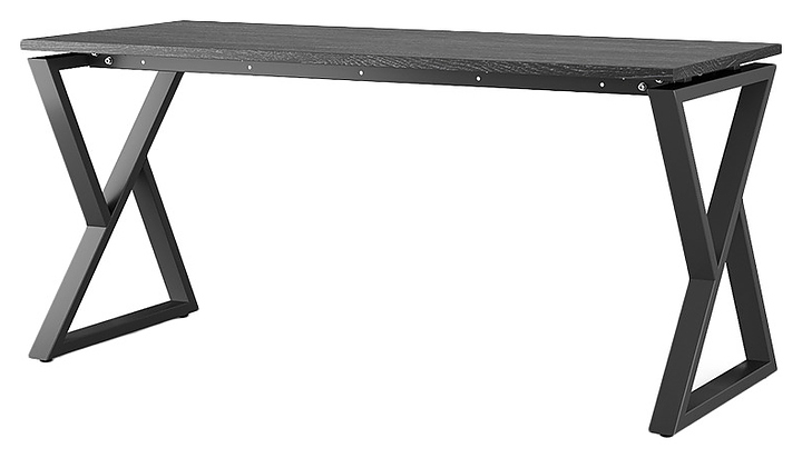 Стол офисный КОБОР W-80/70 black/glazed