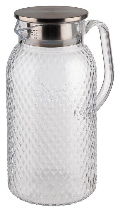 Кувшин APS 79831 1800 мл d=11,5 см h=24 см (поликарбонат) прозрачный с крышкой (нерж. сталь)